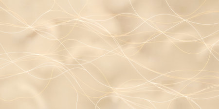 Abstract background featuring soft beige tones with delicate flowing lines and subtle gradientsの素材
