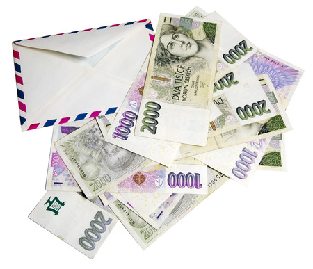 czech money, czech krown, ceska korunaの写真素材