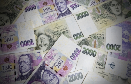 czech money, czech krown, ceska korunaの写真素材