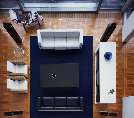 very rare view on verz nice and light livingroom interiorの写真素材