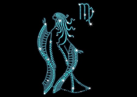 signs of the zodiac of diamonds virgoのイラスト素材