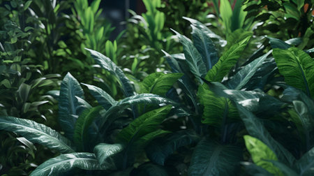 Tropical leaves background. Green leaves background. Tropical leaves background.の素材