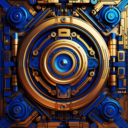 3D rendering of abstract technology concept background. Hi-tech digital illustration.の素材