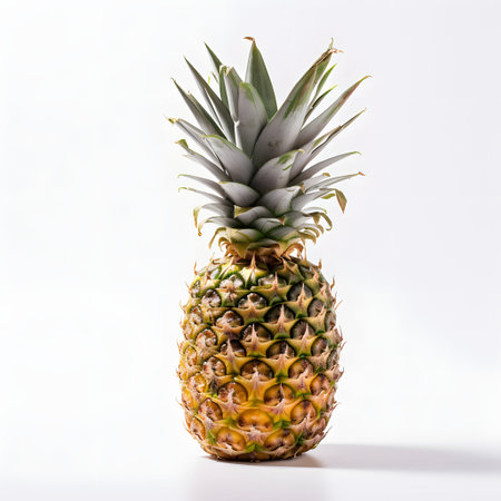 Pineapple isolated on white background. Pineapple on white backgroundの素材