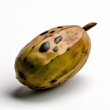 Fruit of tamarind on white background with clipping path.の素材