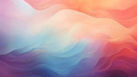 Abstract background with blue, orange and pink waves. Vector illustration.の写真素材