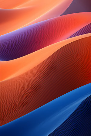 Abstract 3d rendering of wavy surface. Futuristic background design.の素材