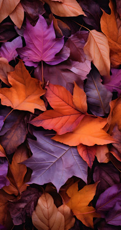 Autumn leaves background. Colorful autumn leaves background. Autumn background.の素材