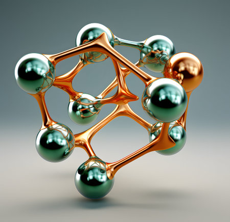 Molecular structure. 3d illustration, 3d rendering.の素材
