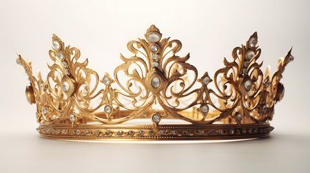 low key image of beautiful queen crown. vintage filtered. fantasy medieval periodの素材