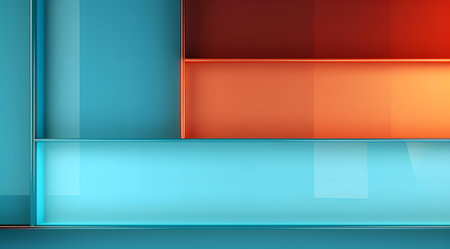 abstract colorful background with glass, 3d render, abstract backgroundの素材