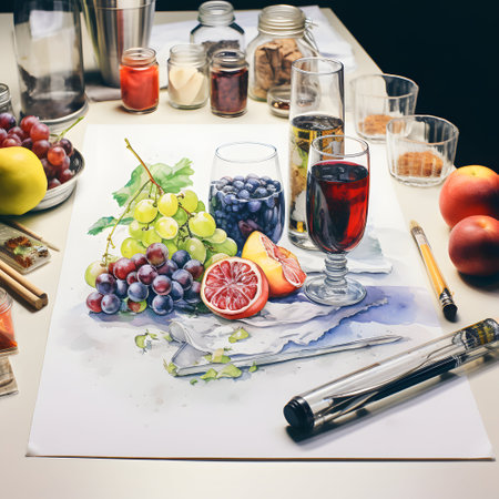 Grapes Fruits Mix Beverage Alcoholic Beverage Conceptの素材