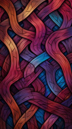 abstract colorful background with wavy pattern. 3d render illustrationの素材