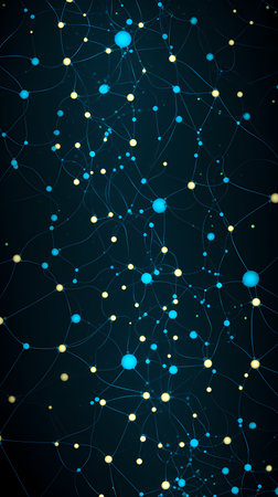 Abstract geometric background. Molecules technology with connected lines and dots. Graphic concept for your designの素材