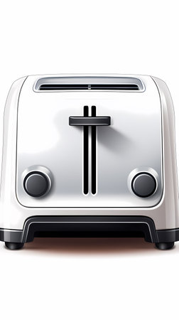 Illustration of a toaster with a cross on the top.の素材