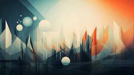 Abstract background with skyscrapers. Vector illustration. Eps 10.の素材
