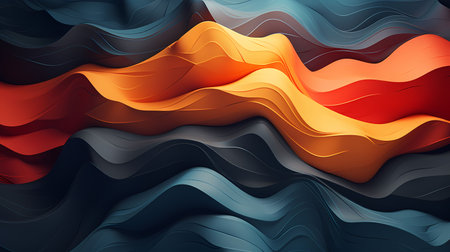 Abstract wavy background. 3d rendering, 3d illustration.の素材