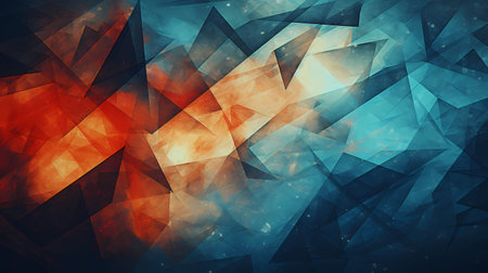 Abstract geometric background with triangles and space for text. 3D Renderingの素材