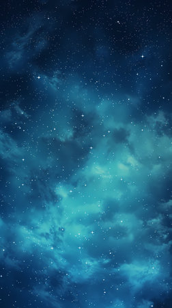 Night sky with stars and nebula, computer generated abstract background, 3D renderingの素材