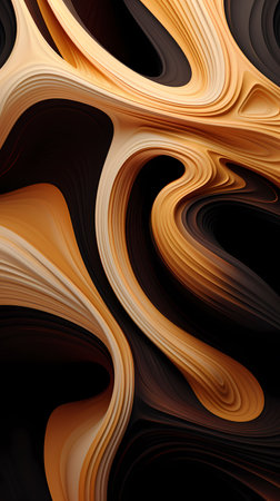 3d rendering of abstract wavy shape background. Computer generated illustration.の素材