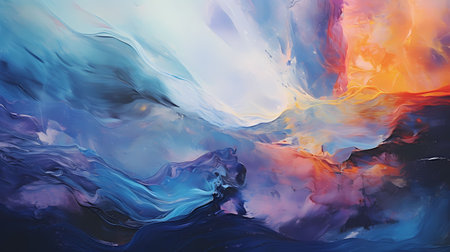 Abstract watercolor background. Colorful abstract background. Digital painting.の素材
