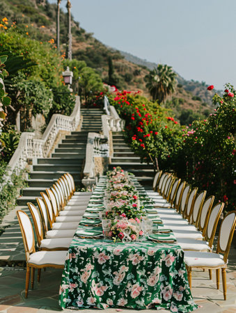Wedding ceremony in the tropics. Wedding in Montenegroの素材