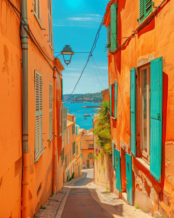 Colorful houses in Rovinj, Istria, Croatiaの素材