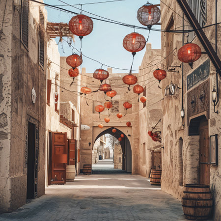 Street in old city of Jaffa, Tel Aviv, Israelの素材