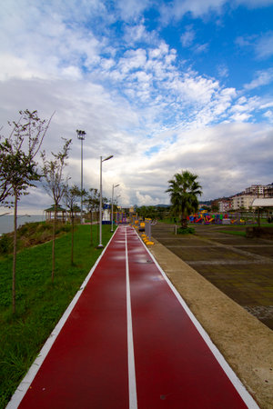 great views of the way in turkeyの写真素材