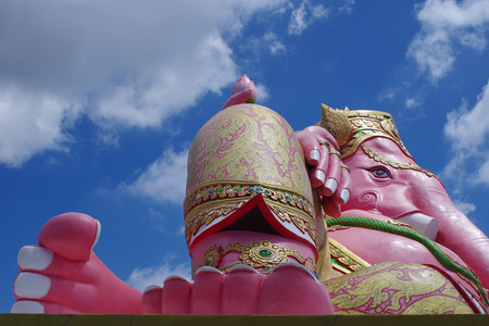 pink ganesha blessedの写真素材