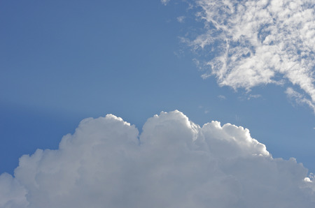 the blue sky with cloudの写真素材