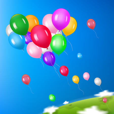 Colorful Balloonsのイラスト素材