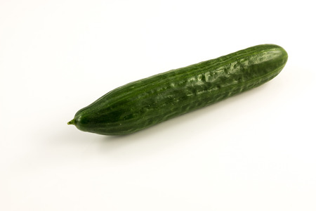 Fresh green cucumber from the gardenの写真素材