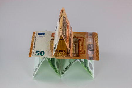 Euro banknotes background.の写真素材