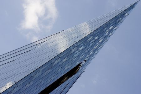 a with glas constructed typical office buildingの写真素材