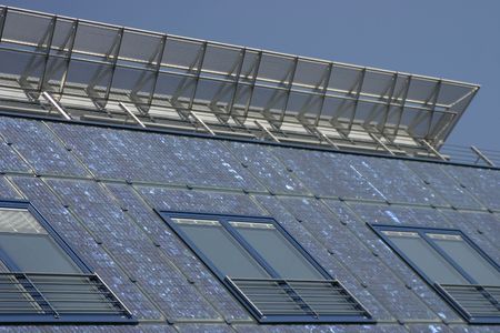 picture of modern solar energy panelsの写真素材