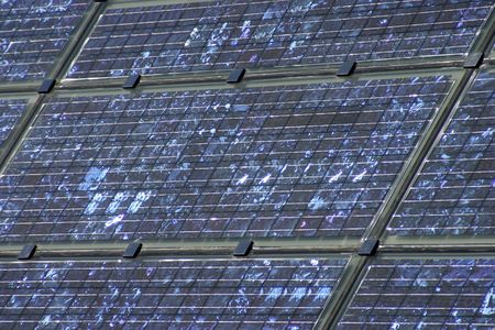 picture of modern solar energy panelsの写真素材