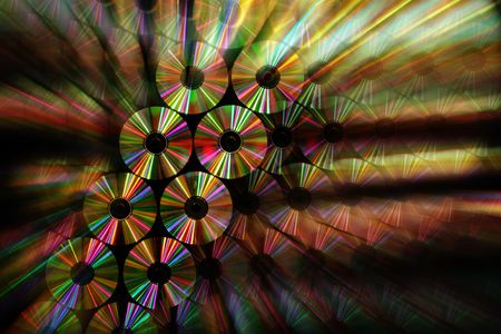 a colorful combination of dvdsの写真素材