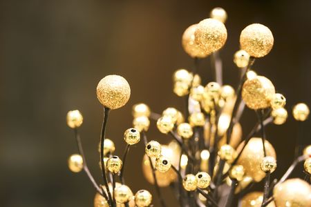 a close up of christmas decorationの写真素材