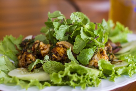 Thai food, Thai Spicy minced pork saladの写真素材