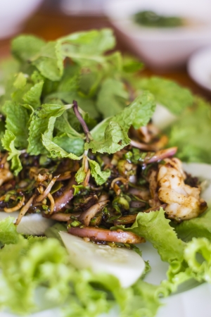 Thai food, Thai Spicy minced pork saladの写真素材