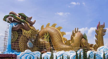 the dargon under constructionの写真素材
