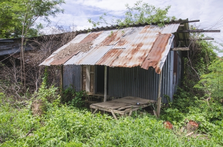 house made from galvanized iron plateの写真素材