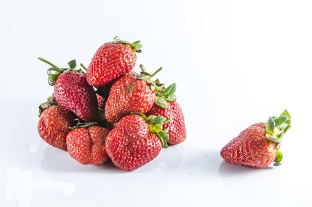 Strawberry on white isolateの写真素材