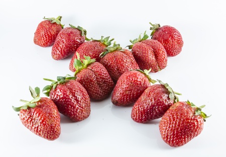 Strawberry on white isolateの写真素材