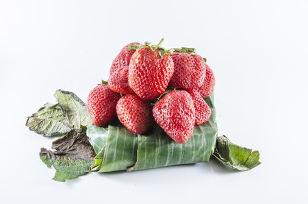 Strawberry on white isolateの写真素材