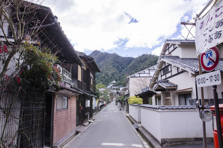 vintage village at miyajima, hiroshima, japanのeditorial素材