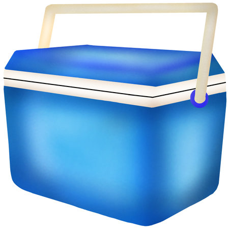 Blue plastic shopping basket isolated on white background. Clipping path included.の写真素材