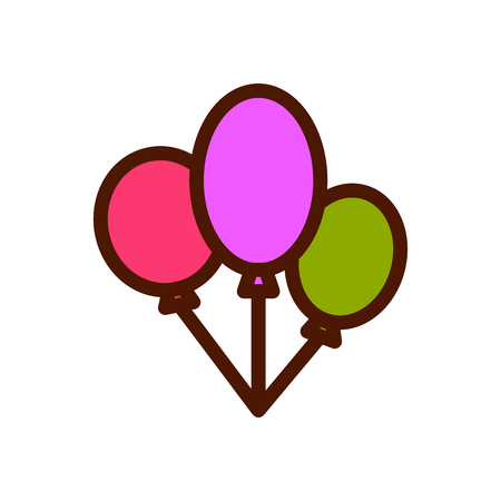 balloons icon on whiteの写真素材