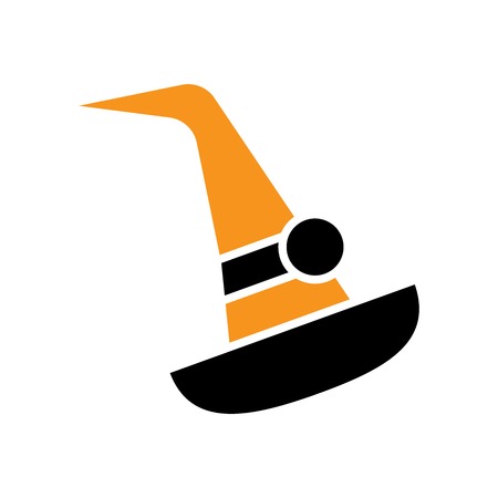 wizard hat icon on white backgroundの写真素材